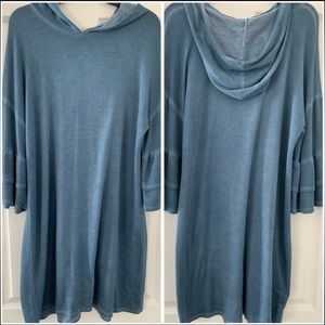 Peach Love Blue Tunic Dress